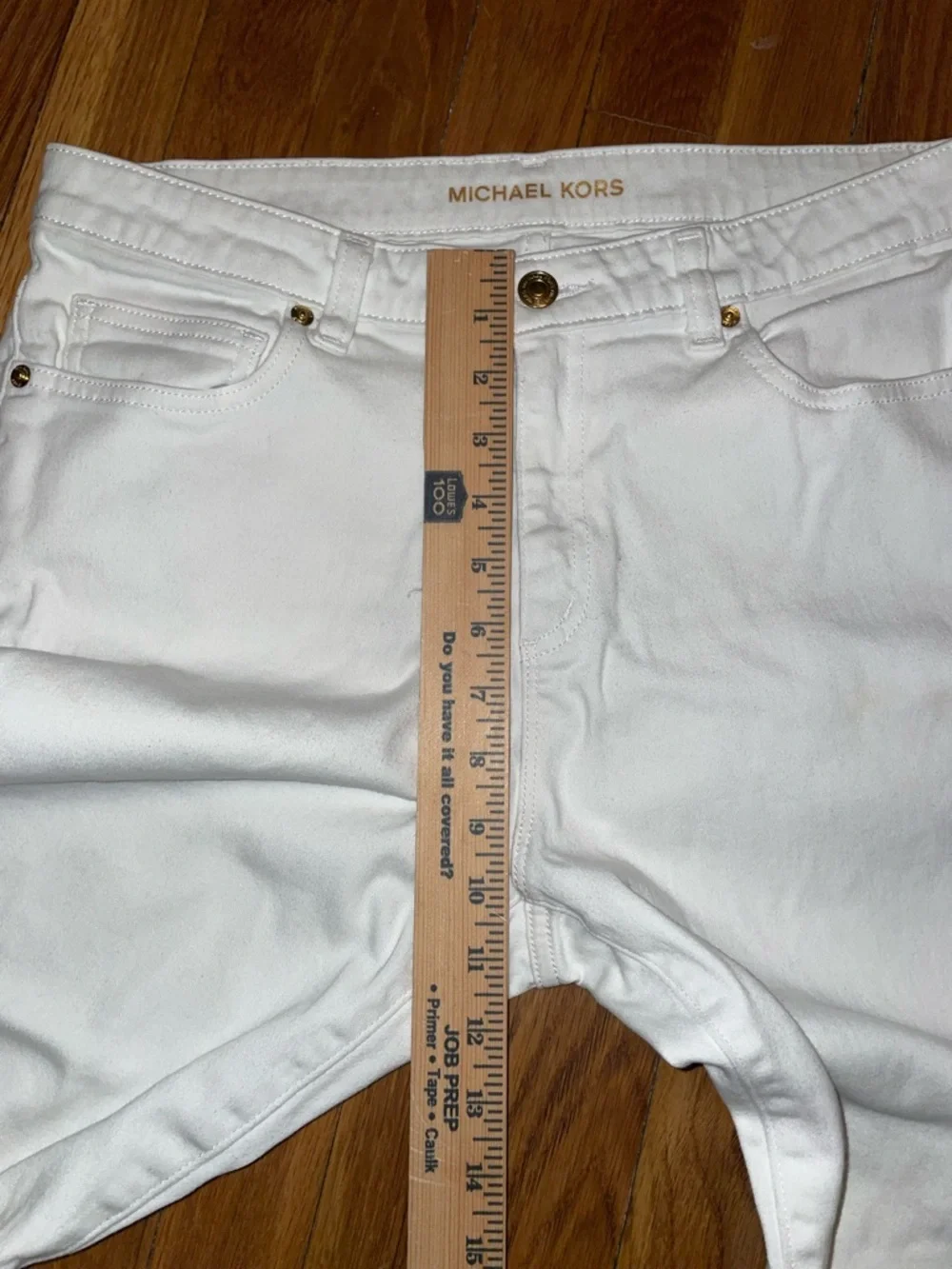 Michael Kors White Izzy Cropped Skinny Jeans.  Size 12